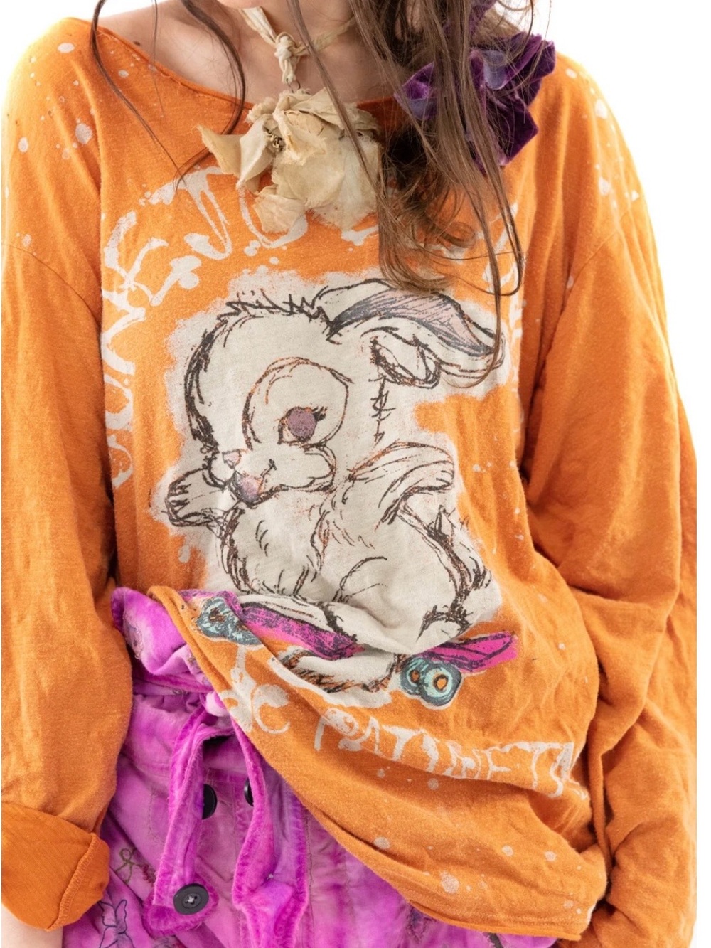 Magnolia Pearl HTF Conejo Blanco Long-Sleeve Tee